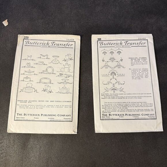 Vintage‎ Butterick Iron Transfers - Picture 1 of 4